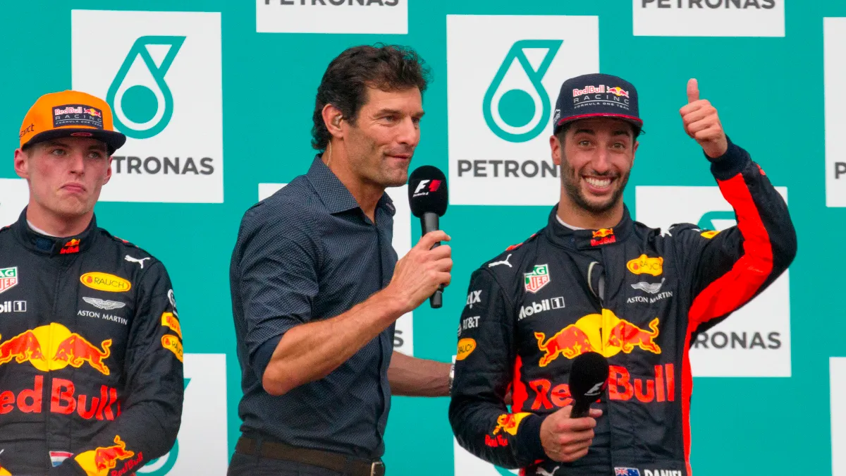 ricciardo op podium in maleisie 2017