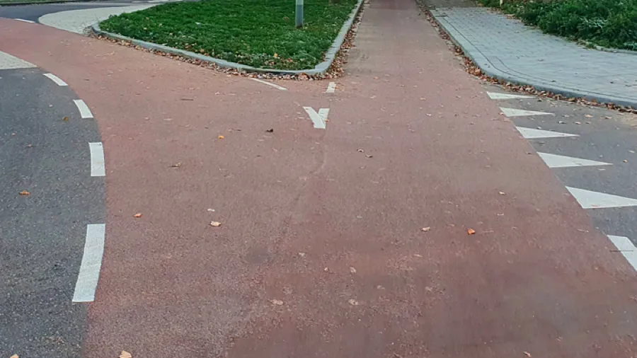rode toplaag voor fietspaden
