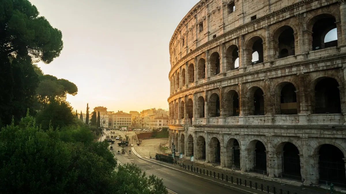 rome colosseum sunrise rome