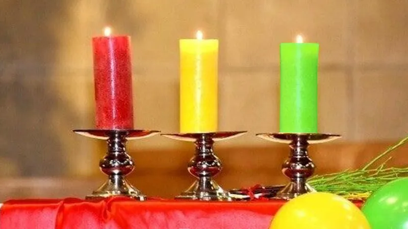 rood geel groen kaarsen dialectmis