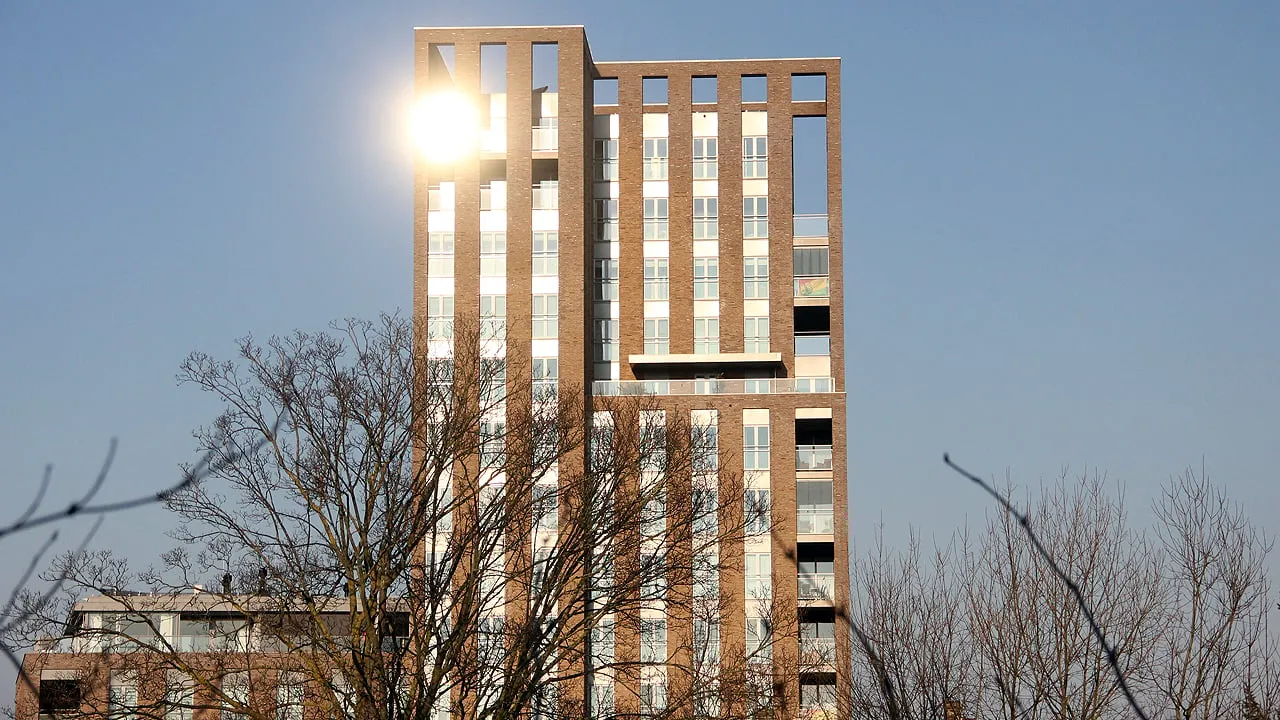 rosatoren sittard op een zonnige winterdag