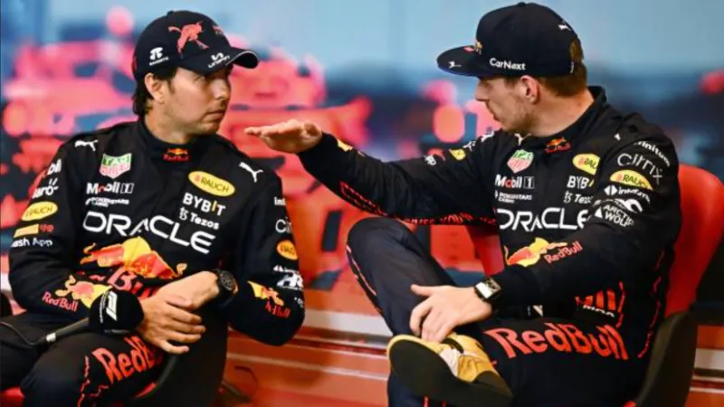 sergio perez en max vedrstappen in monaco