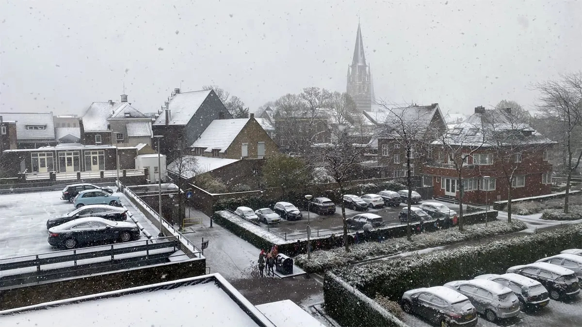 sneeuw op 7 april 2021
