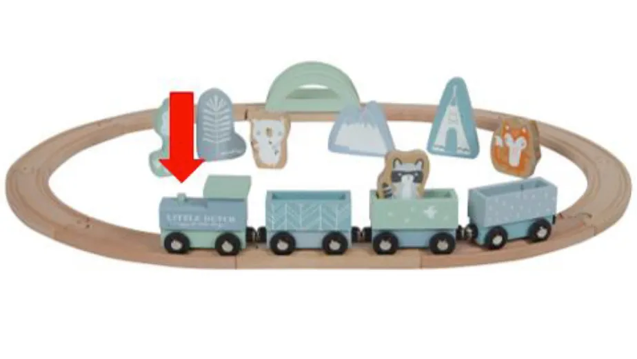 speelgoed ld 4423 little dutch houten treinbaan