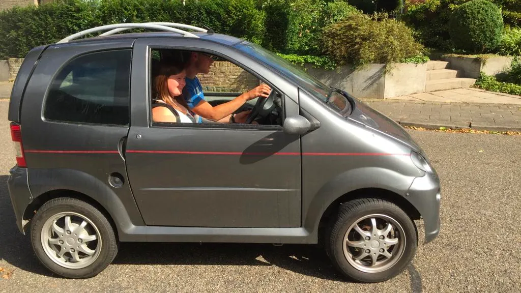 stan perree in zijn invalidenwagen