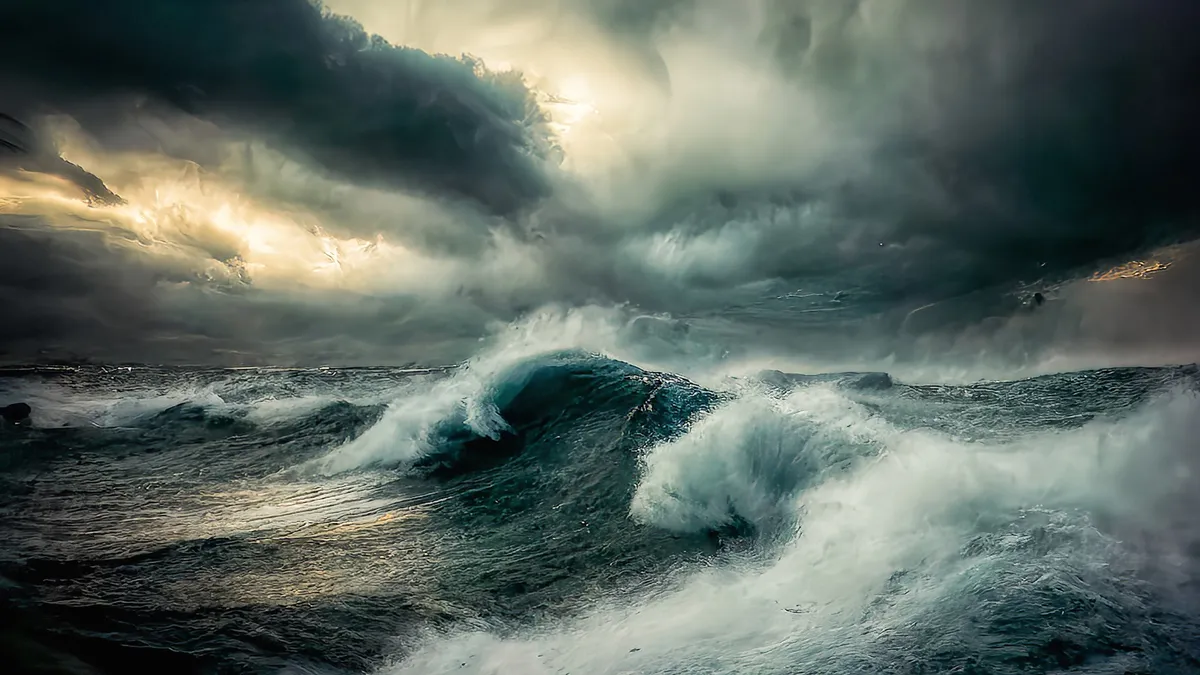 storm op zee