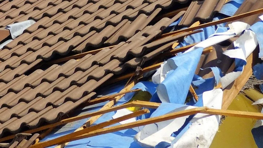 stormschade aan dak