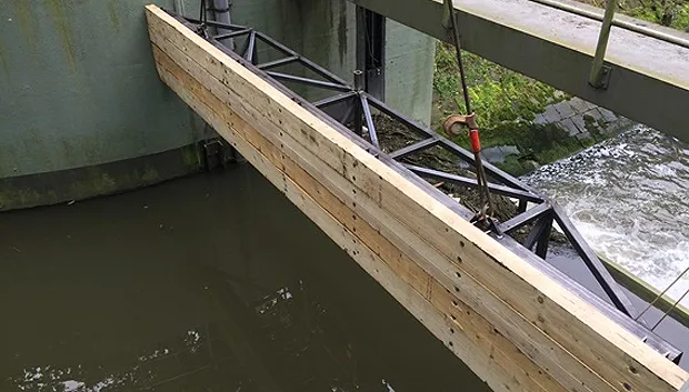 stuw beek big bags stalen constructie