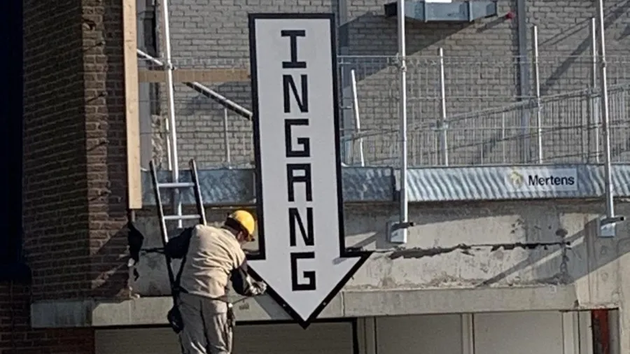 tijdelijke ingang glanerbrook vernieuwbouw