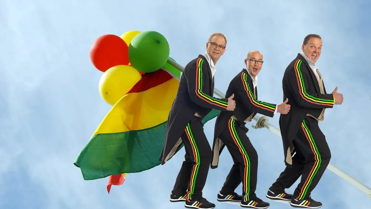 toddezek voor carnavalsdriekleur rood geel groen vlag