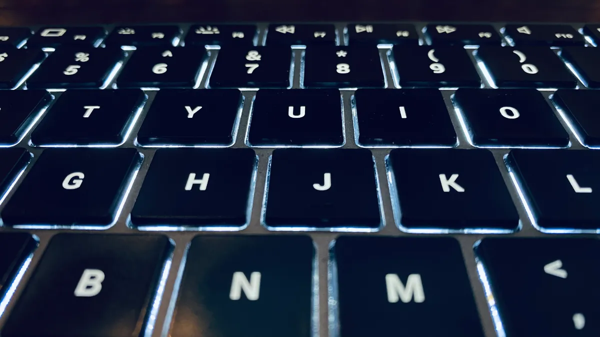 toetsenbord met verlichte toetsen
