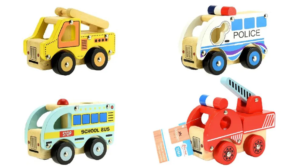 toi toys reddingswagens hout