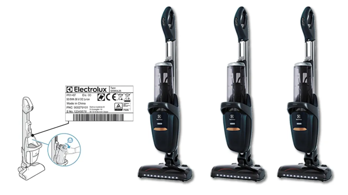 veiligheidswaarschuwing electrolux draadloze stofzuiger