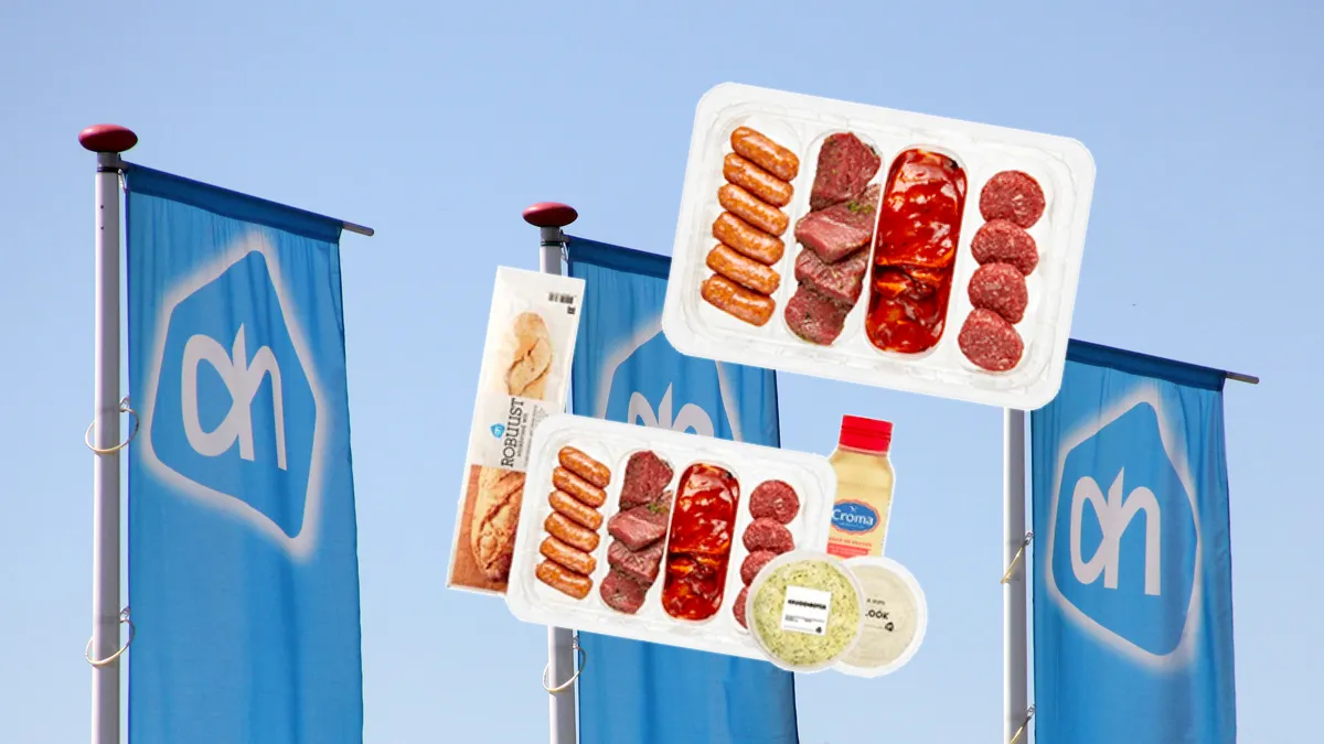 veiligheidswaarschuwing gourmetschotel en gourmetpakket vlaggen albert heijn ah