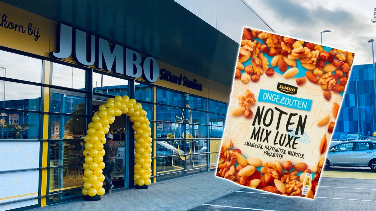 veiligheidswaarschuwing jumbo ongezouten luxe noten mix