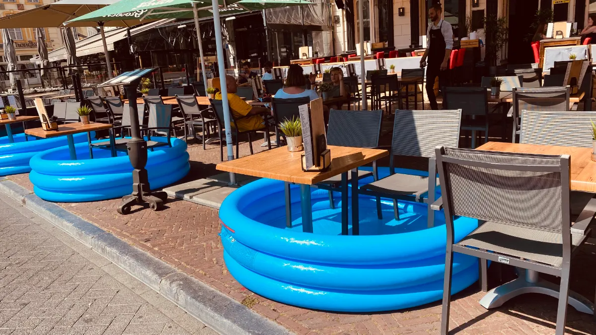 verkoeling op de markt in sittard