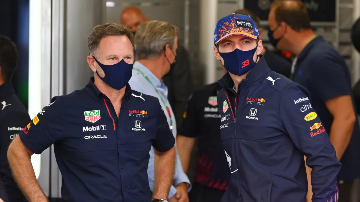 verstappen en horner gp zandvoort 2021