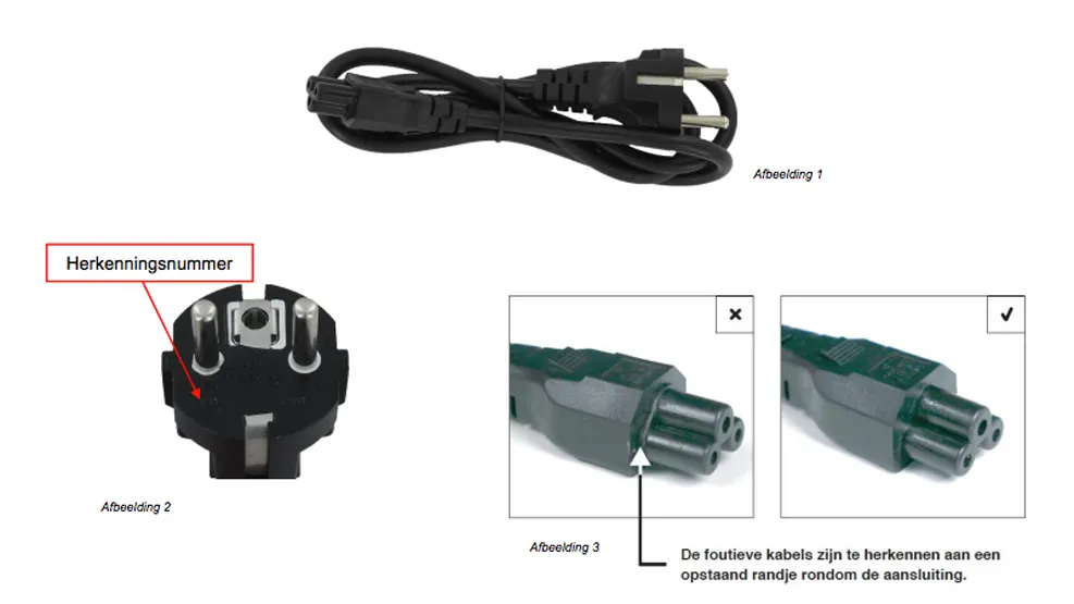 voedingskabel linetek voor yanec en blubasic laptop adapter