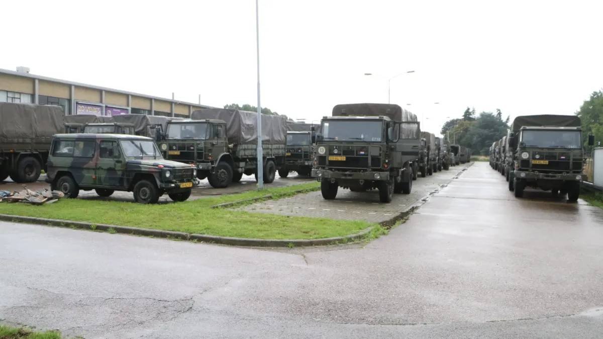 voertuigen van militaire hulpverleners in sittard