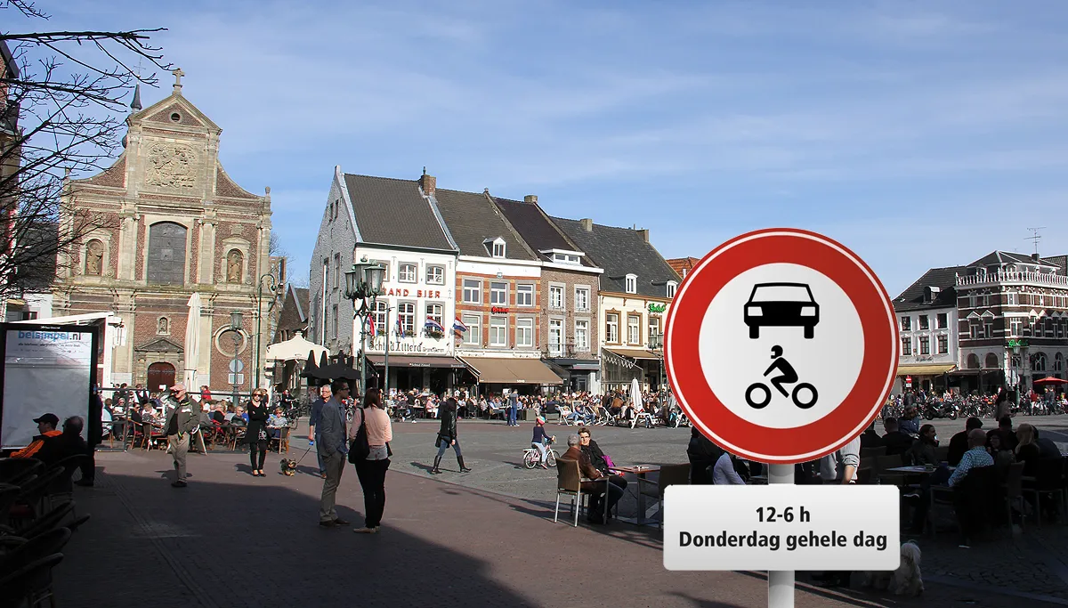 voorjaar 2015 markt sittard 3 gesloten voor gemotoriseerd verkeer