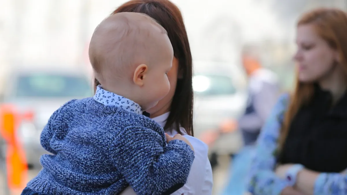 vrouw met baby