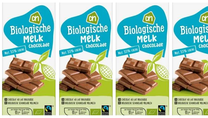 waarschuwing biologische melkchocolade ah