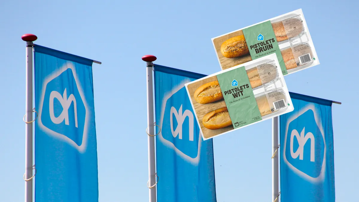 waarschuwing pistolets wit en bruin drie vlaggen ah albert heijn