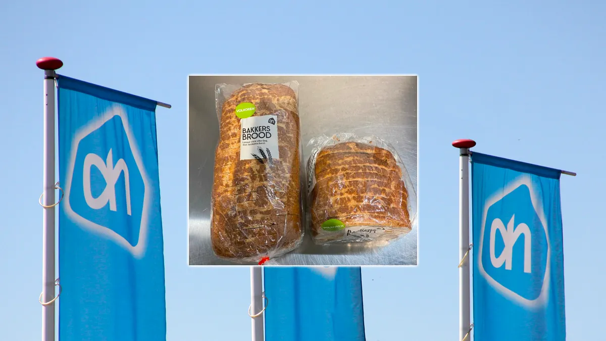 waarschuwing plastic in tijgerbrood drie vlaggen ah albert heijn