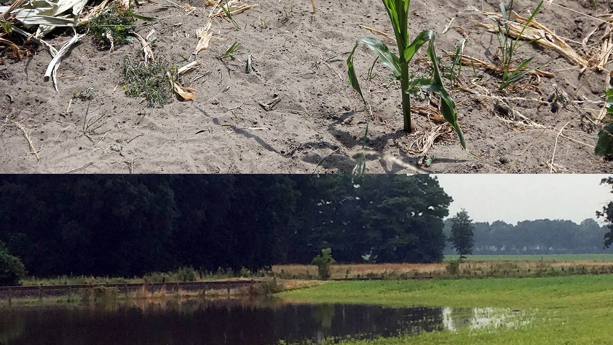 weeruitersten droogte en wateroverlast