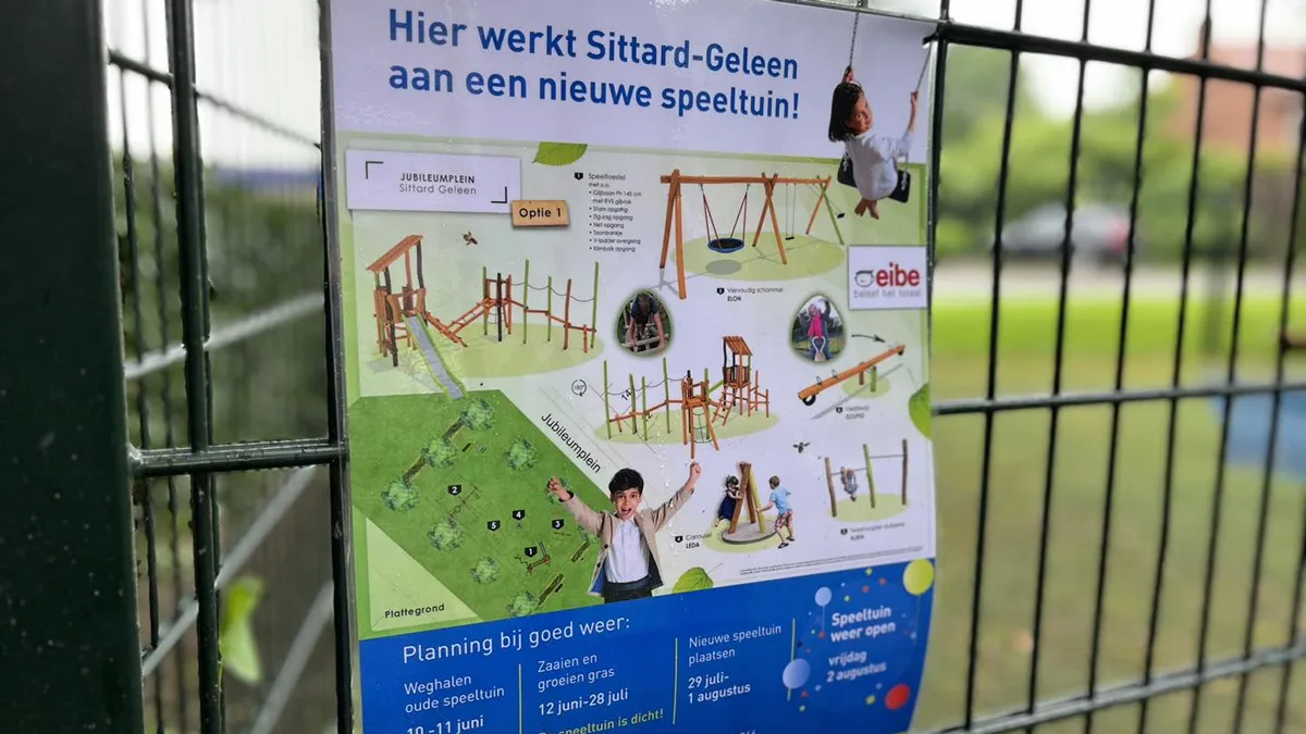 werkzaamheden speeltuin jubileumplein geleen