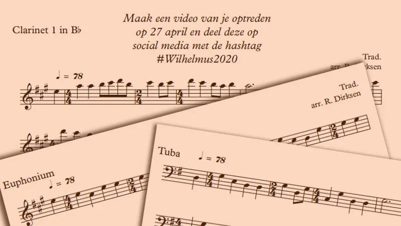 wilhelmus 2020 partituren