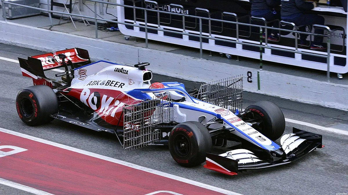 williams tijdens testdagen in barcelona 2020