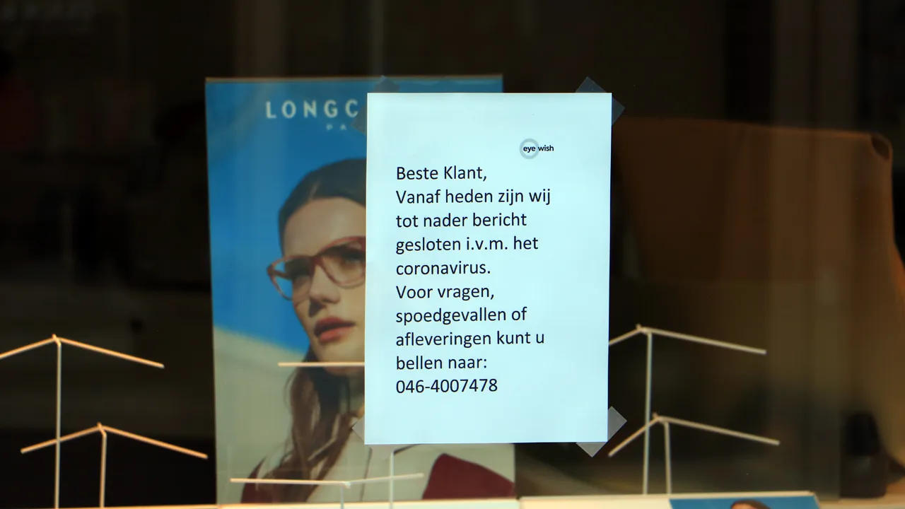 winkel dicht vanwege coronacrisis