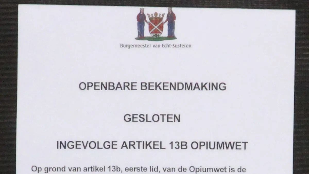 woningsluiting wegens overtreding opiumwet