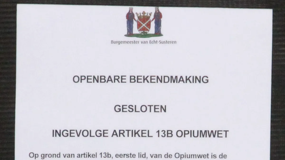 woningsluiting wegens overtreding opiumwet