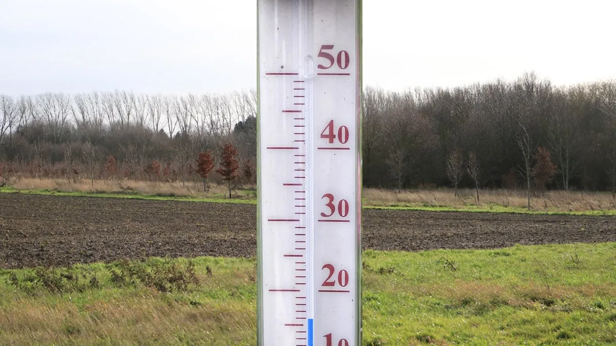 zeer warme decemberdag