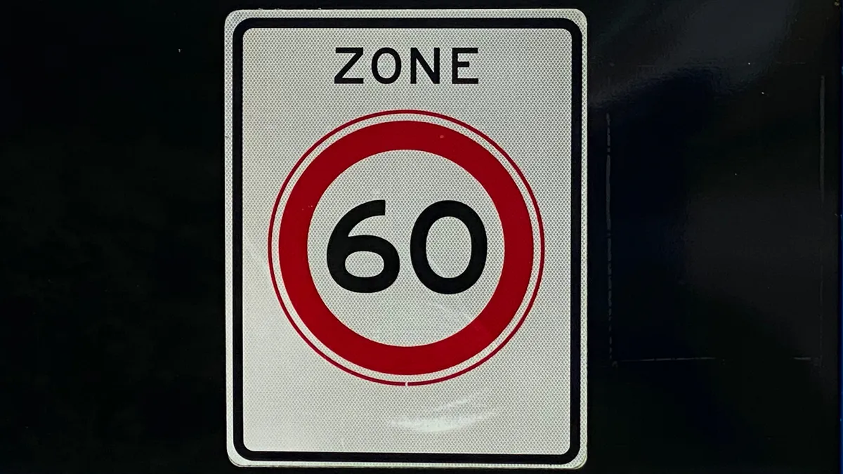 zone 60km per uur