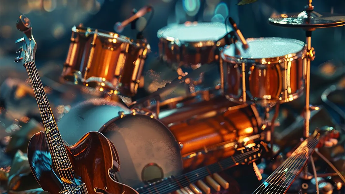 drumstel banjo gitaar