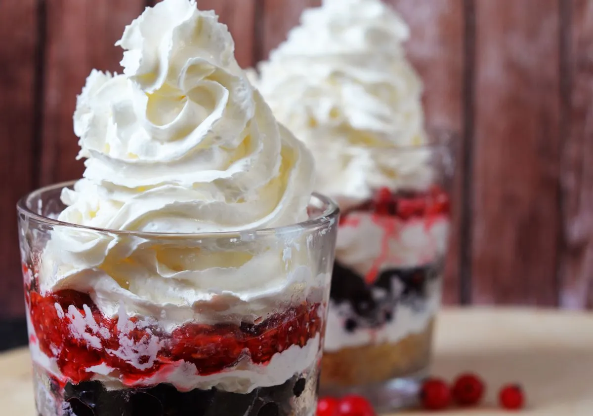 dessert met slagroom