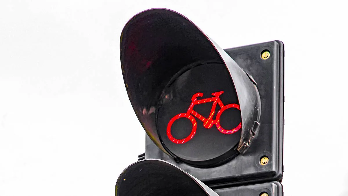 rood verkeerslicht voor fietsers