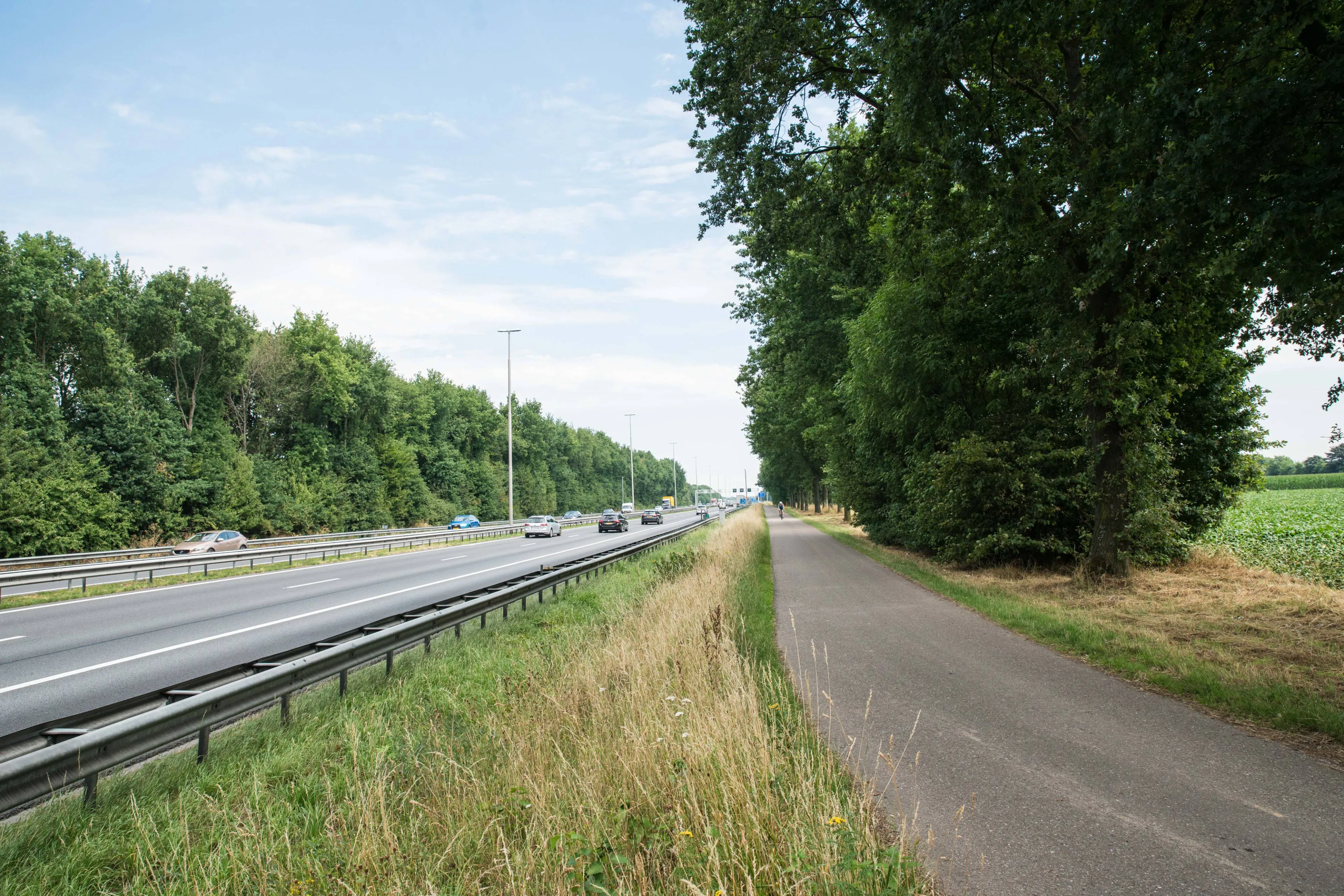 Parallelweg Rijstraat Guttecoven, richting noorden