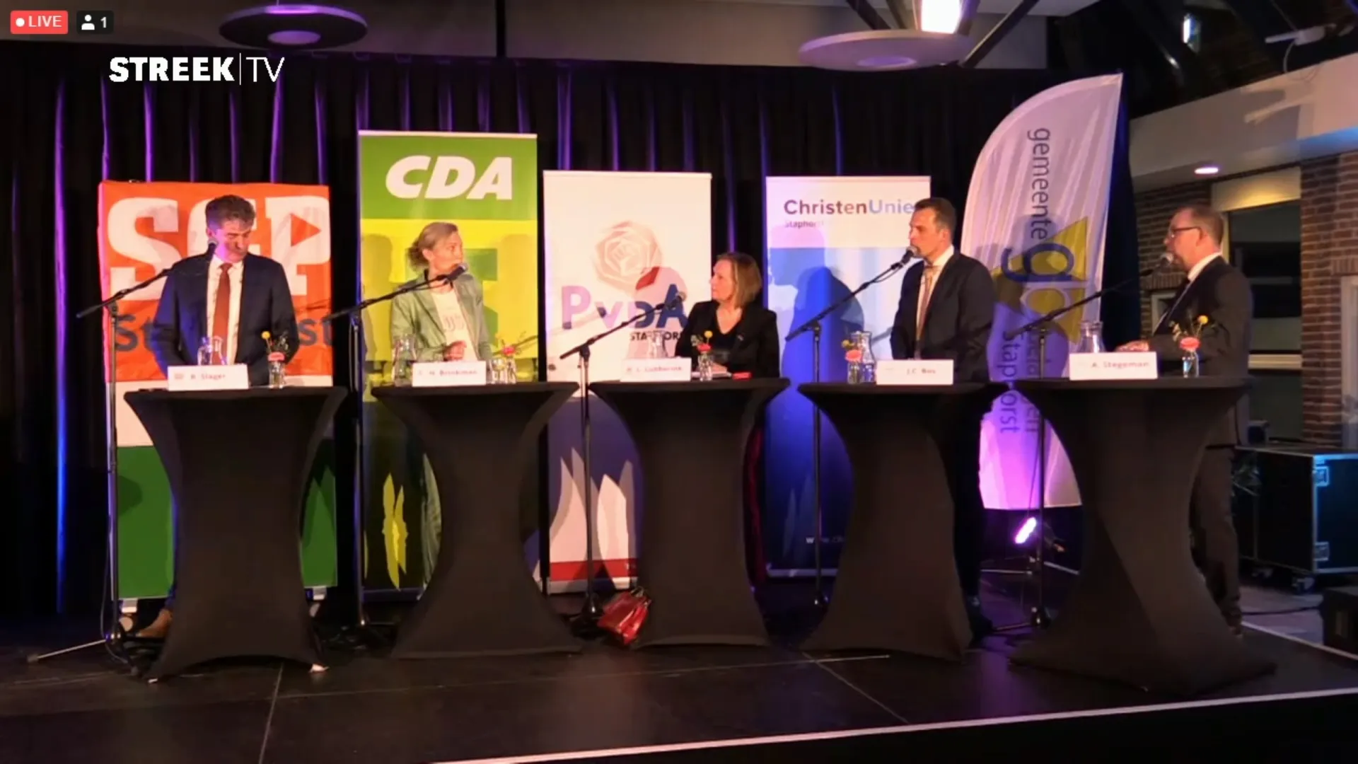 verkiezingsavond lijsttrekkers