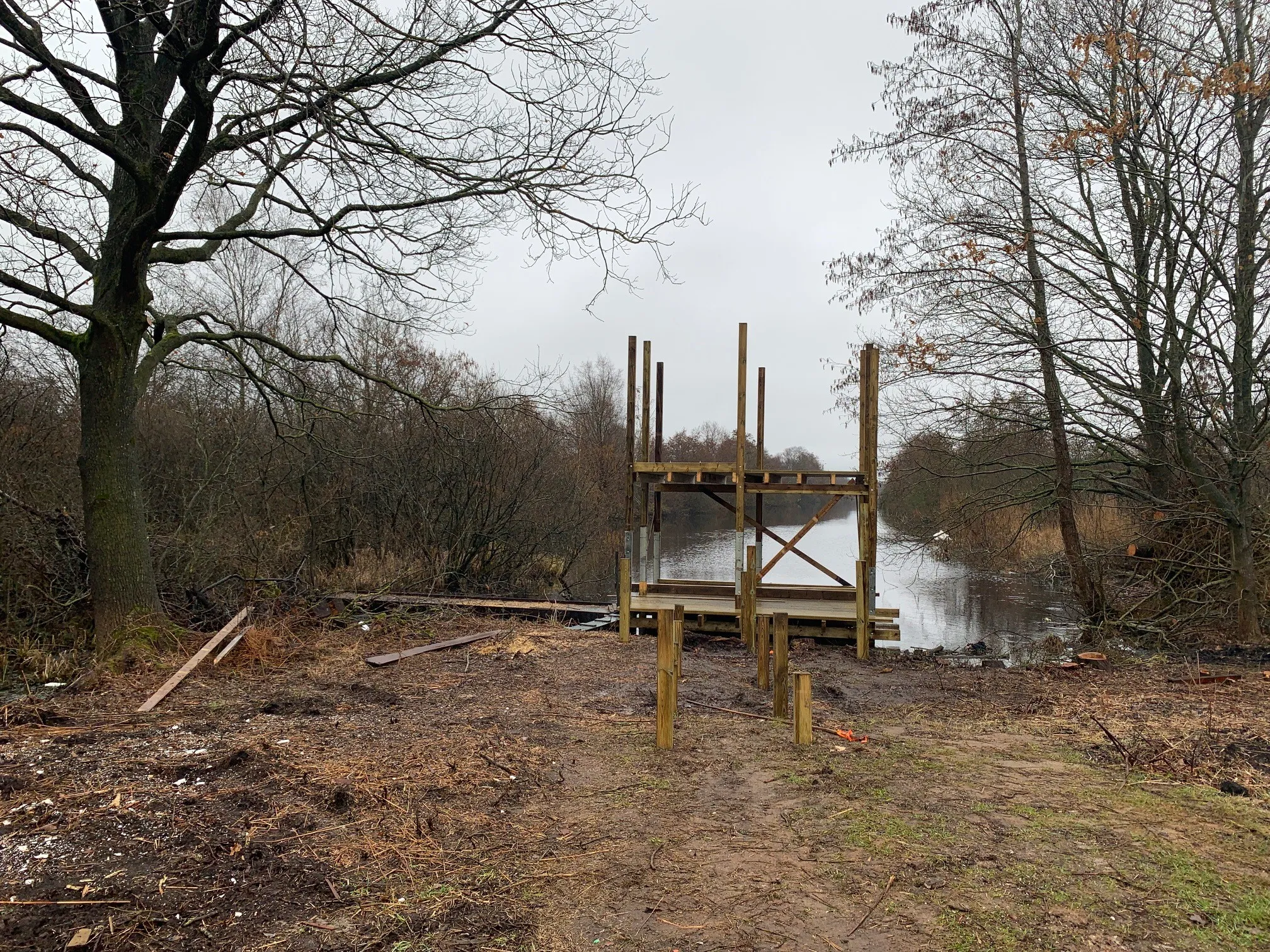 werkzaamheden vogelkijkhut zwartewatersklooster