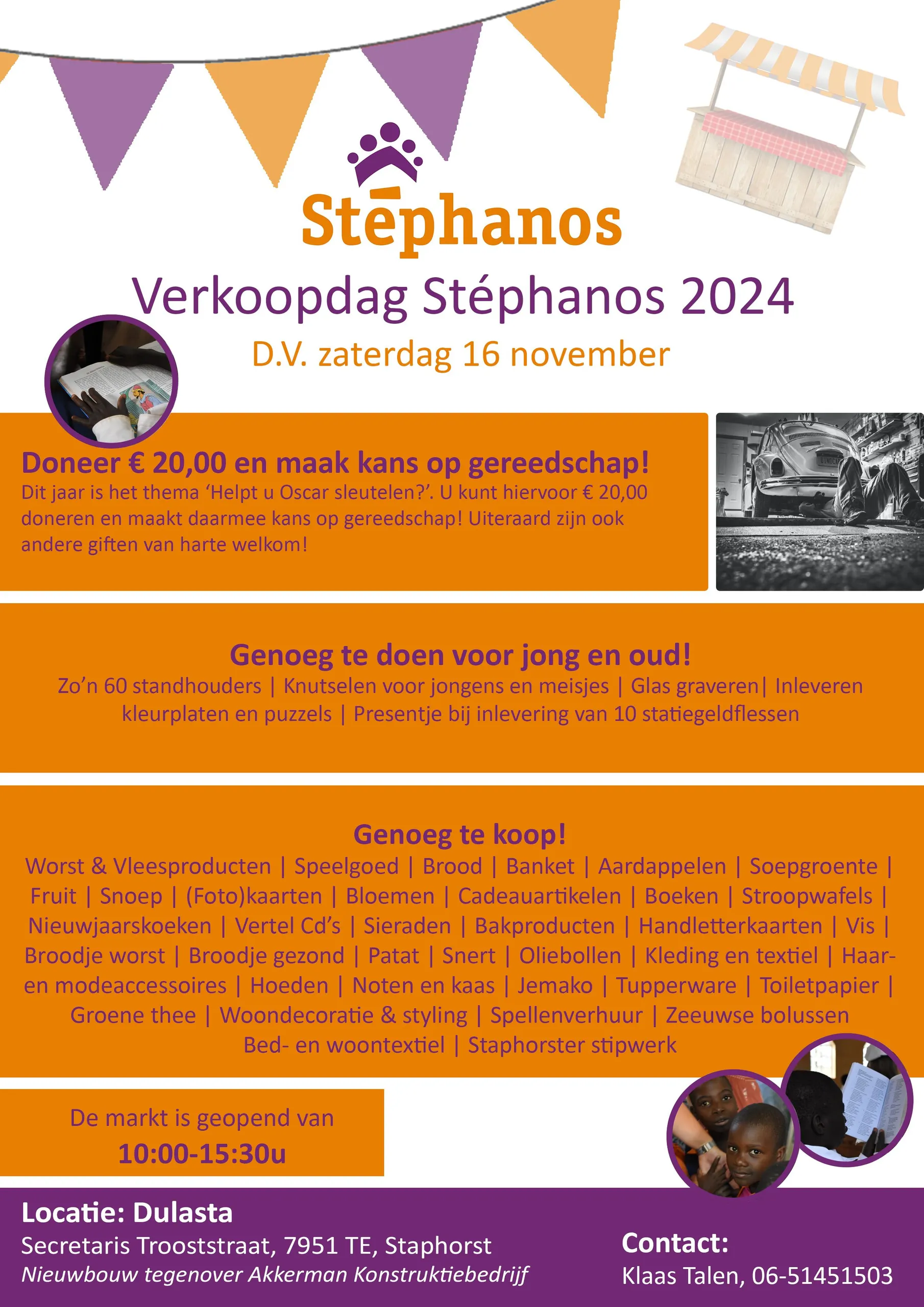 flyer verkoopdag stephanos a4 2024