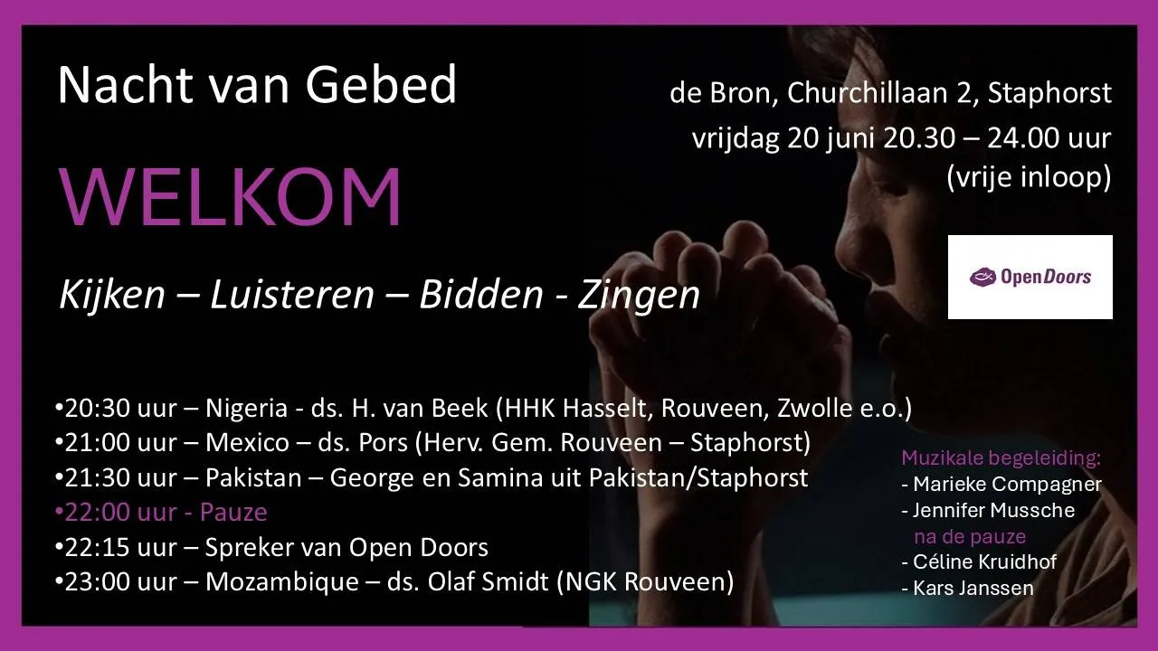flyer nacht van gebed 20 6 2025