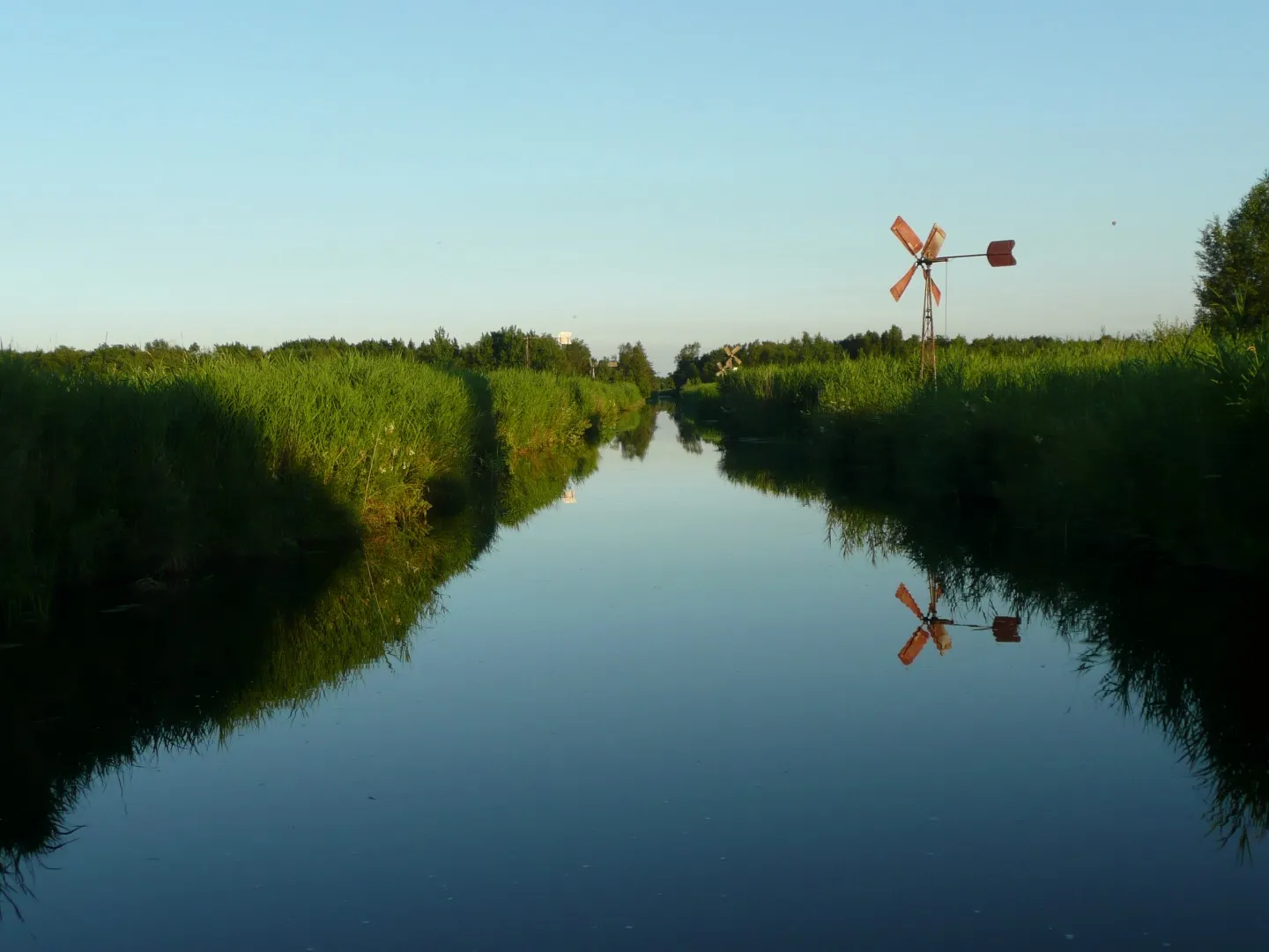 avondzon met molentje