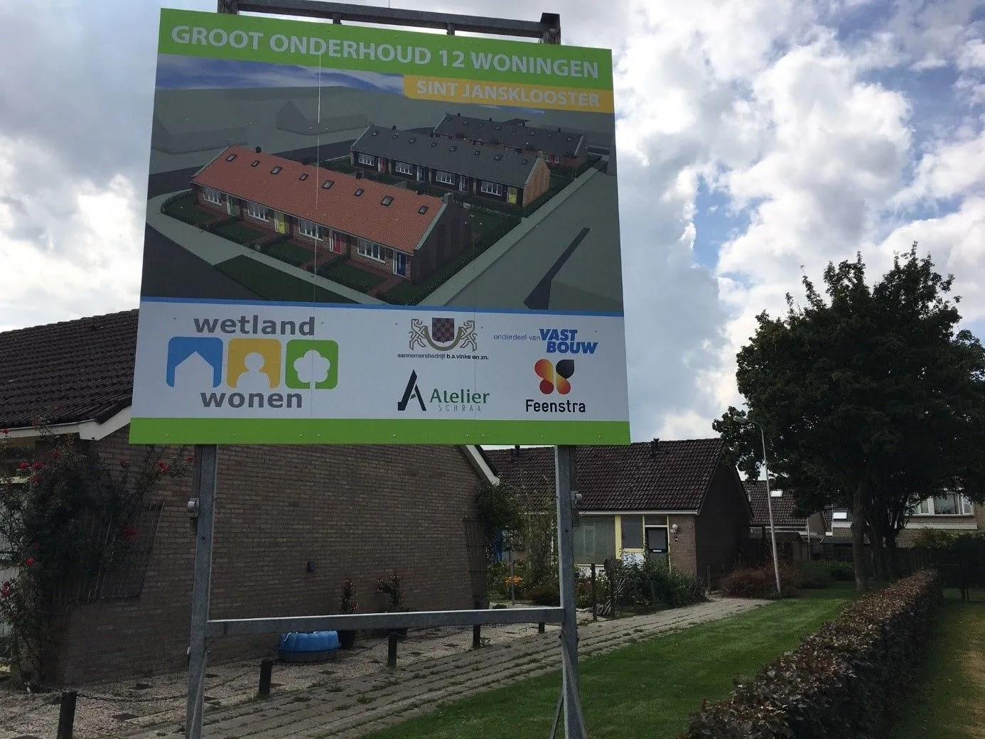 bouwbord groot onderhoud sint jansklooster