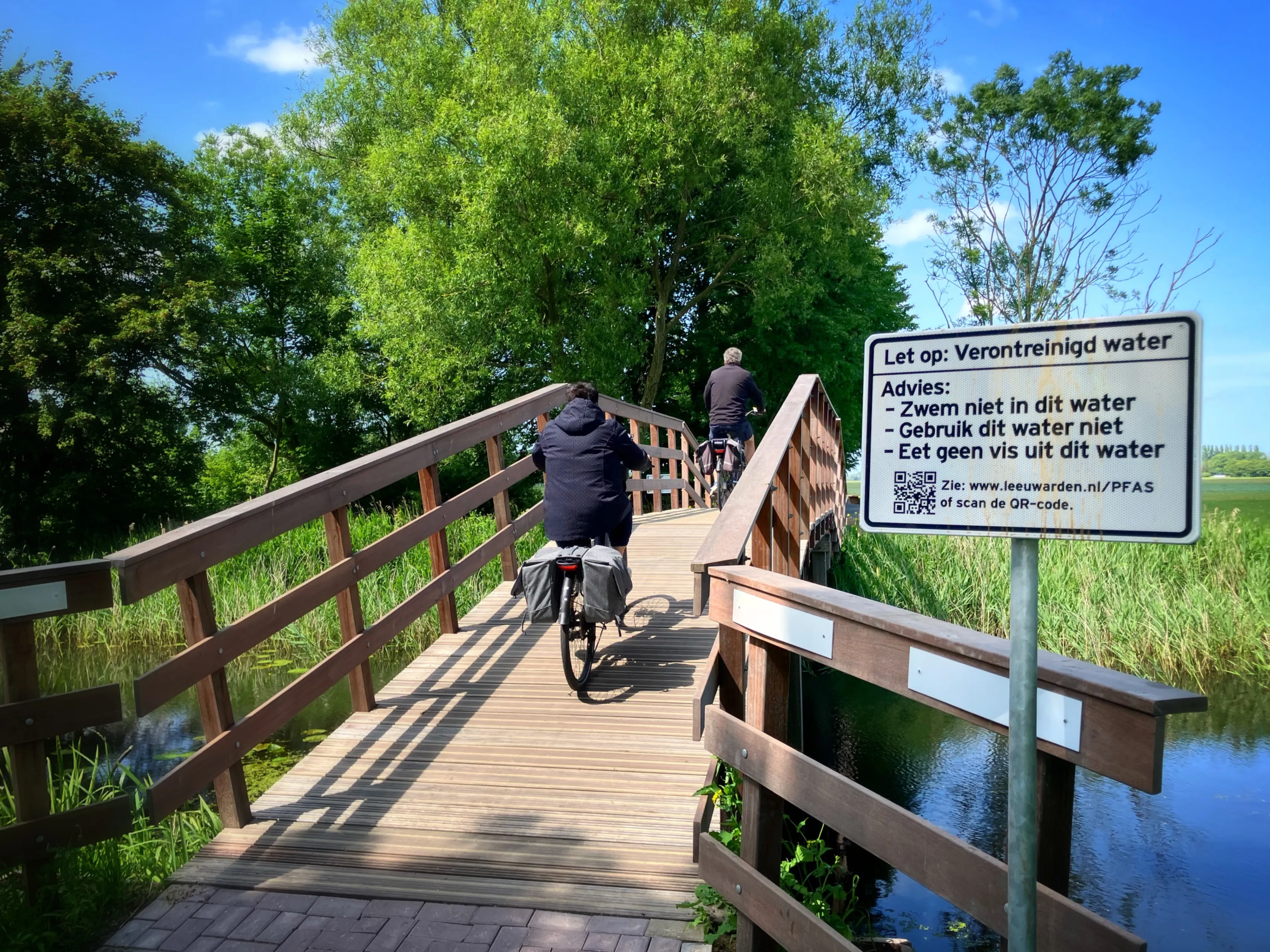 PFAS-vervuiling Jelsumer Feart Leeuwarden Foto Wetterskip Fryslân