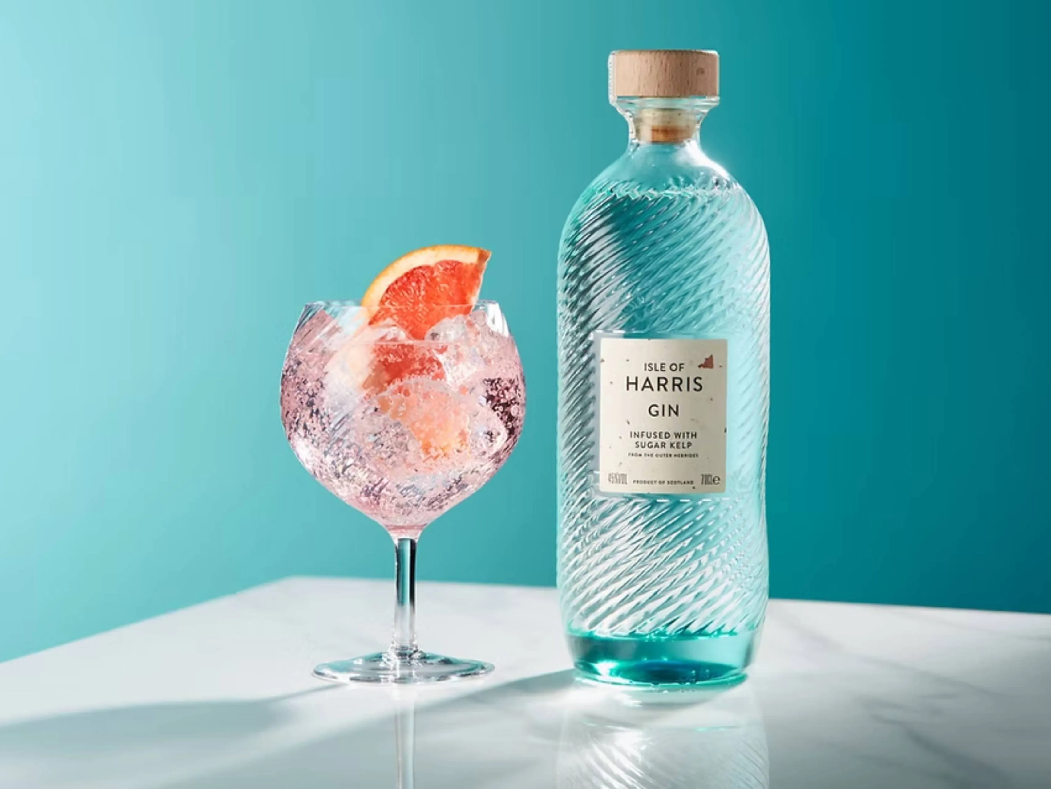 Isle of Harris gin met een glas