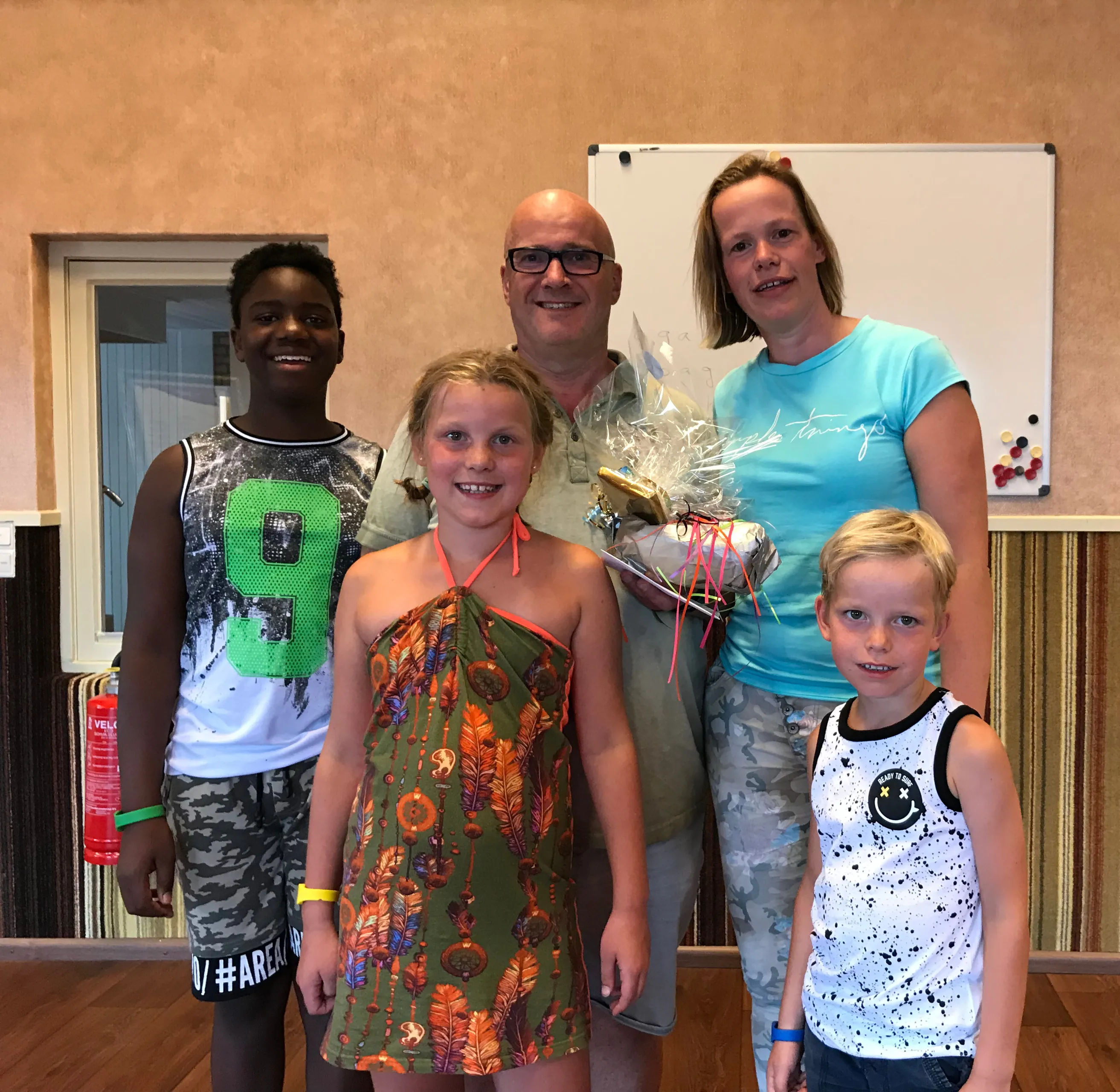 foto jubilaris marcel van nieuwland en gezin